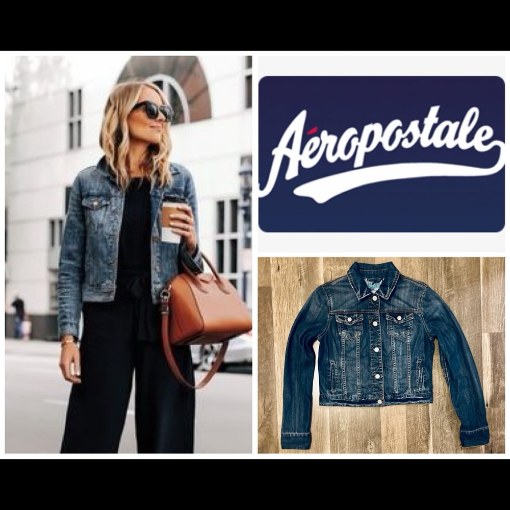 🦋AEROPOSTALE M WASH JEAN JACKET NWOT🦋